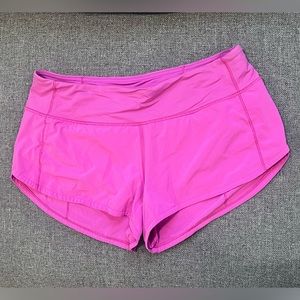 Lululemon Speed Up Shorts Size 6 Hot Pink GUC